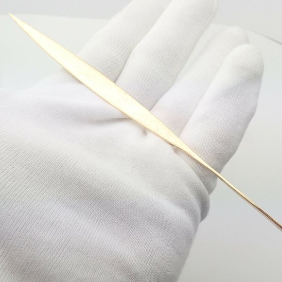 Rare! Vintage Authentic Cartier Dinh Van 18k Yellow Gold Long Quill Brooch Pin - Picture 12 of 12